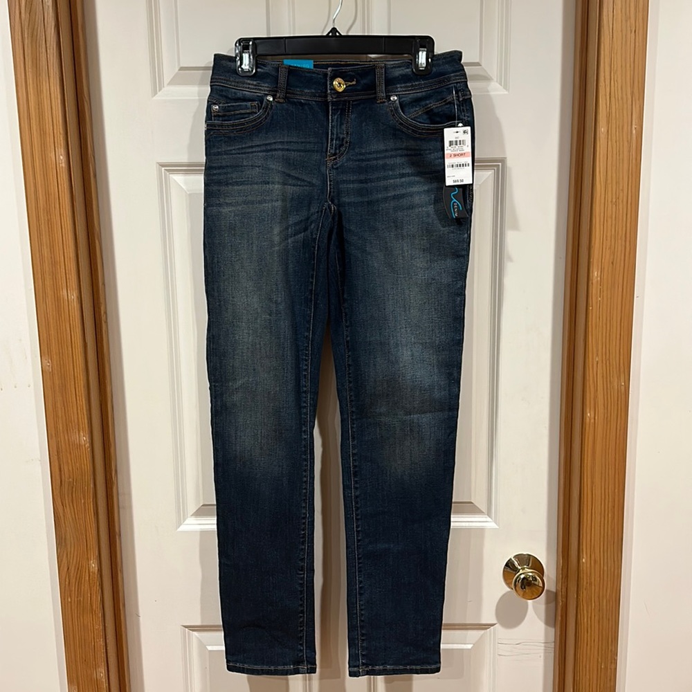 INC International Concepts Skinny Leg Curvy Fit Jeans, Size 2 Short